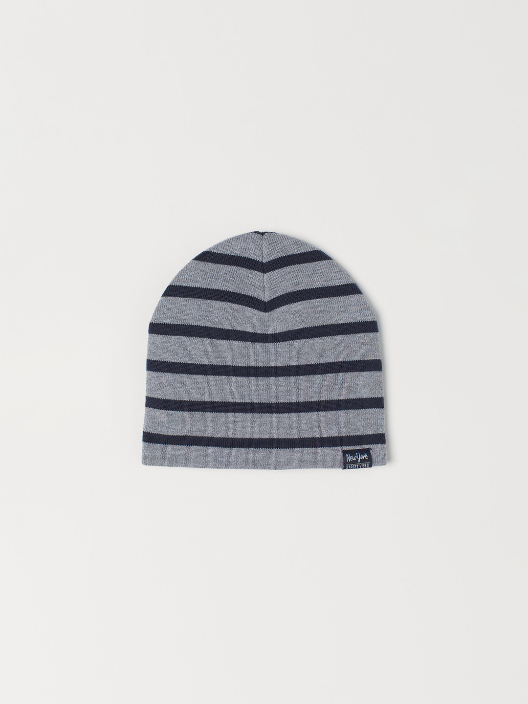 Buy H&M Boys Grey And Navy Blue Striped Fine Knit Beanie Caps for Boys 10459006 Myntra
