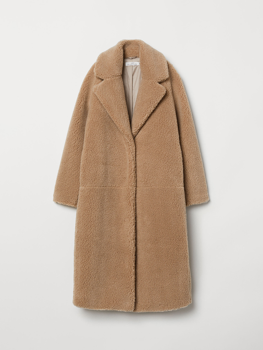 Buy H&M Beige Long Pile Coat Coats for Women 10468758 Myntra