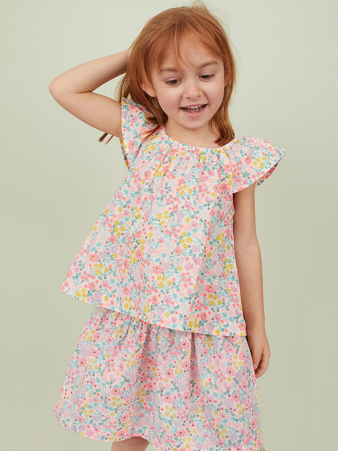 Buy H&M Girls Patterned Pure Cotton Blouse - Tops for Girls 10469216 ...