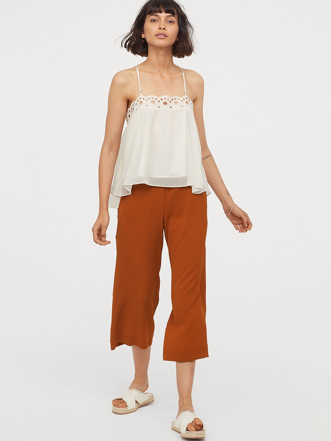 ladies navy pull on trousers