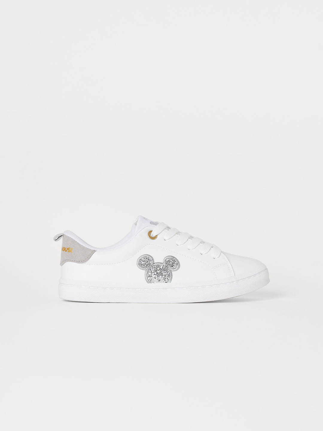 Buy H&M Girls White Solid Trainers With Glitter Casual Shoes for