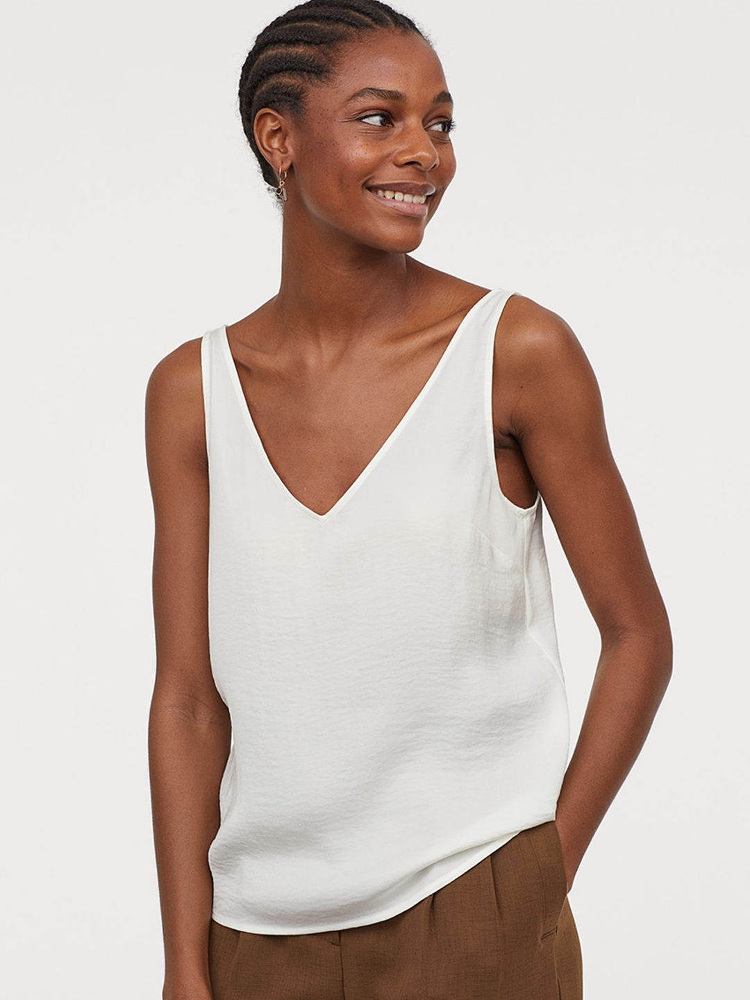 v neck tops myntra