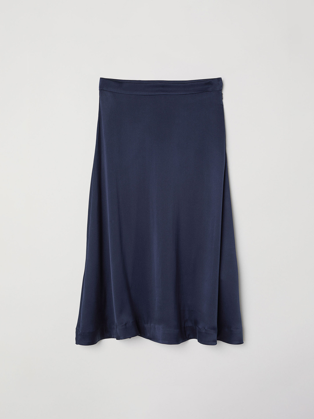 Buy H&M Women Blue Solid Silk Blend Skirt Skirts for Women 10470242