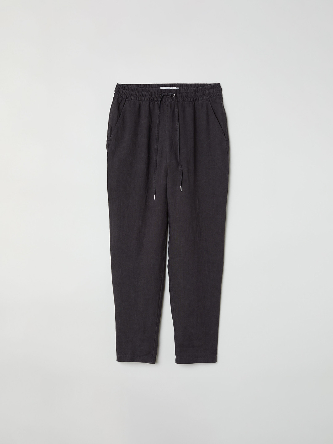 Buy H&M Women Grey Linen Joggers Trousers for Women 10470088 Myntra