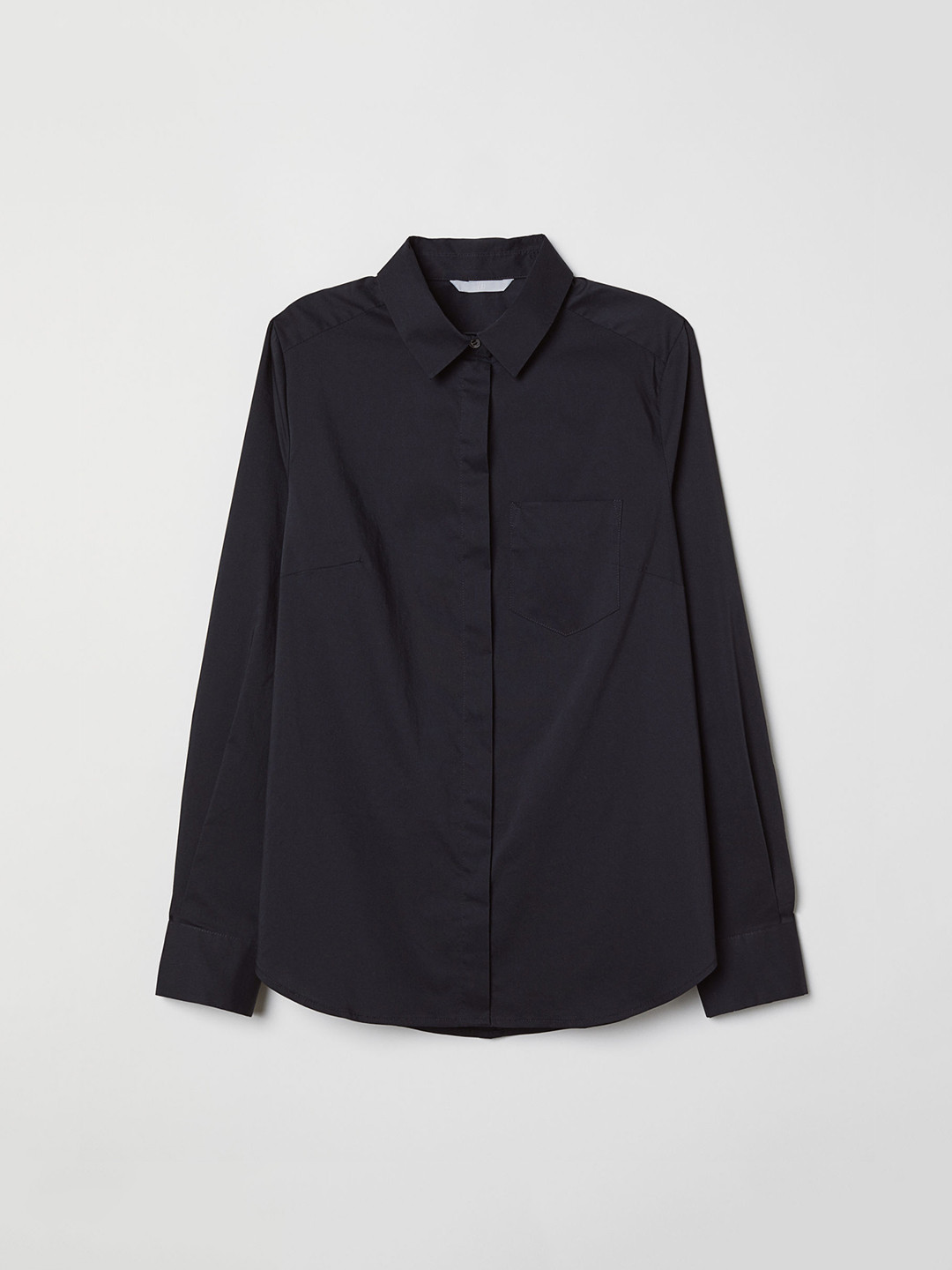 Buy H&M Women Black Solid Fitted Shirt Shirts for Women 10468292 Myntra