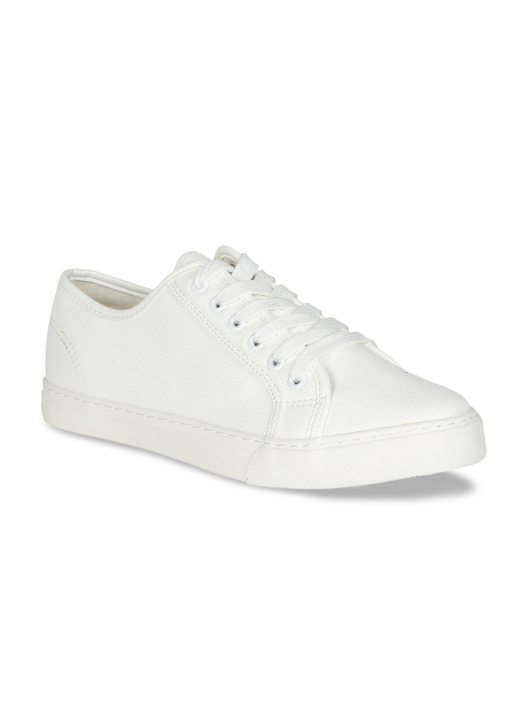 Buy Peter England Men White Solid Sneakers - Casual Shoes for Men ...