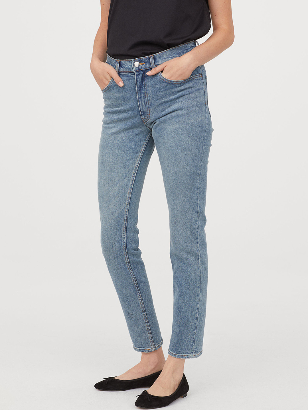 Buy H&M Women Blue Slim Ankle Jeans Jeans for Women 10477846 Myntra