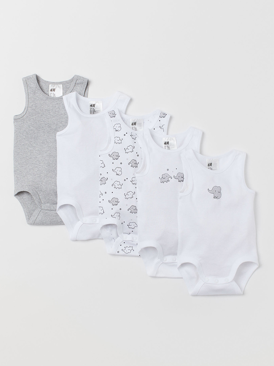 Buy H&M Kids 5 Pack Sleeveless Bodysuits Bodysuit for Unisex Kids