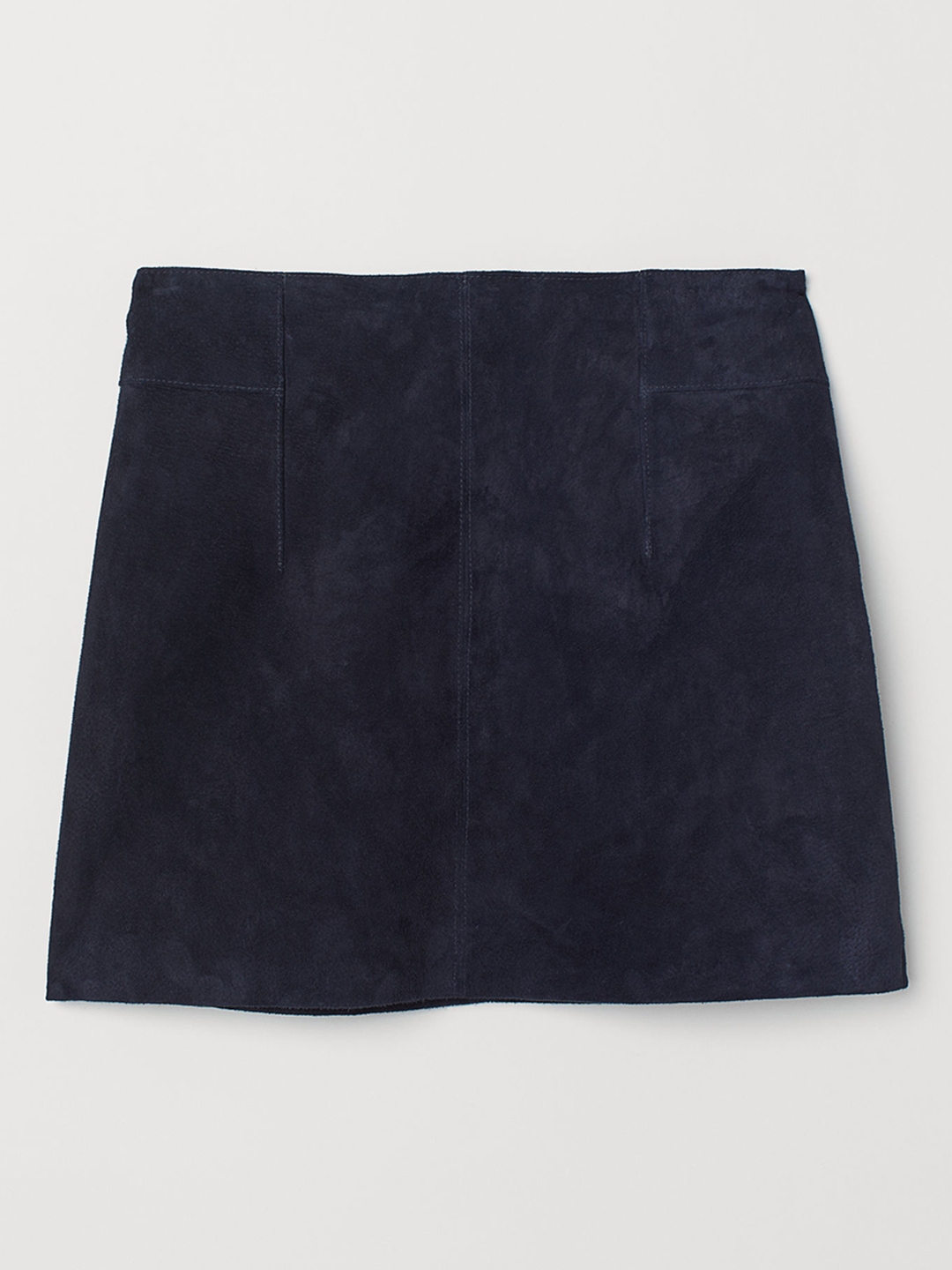 Buy H&M Women Navy Blue Solid Short Suede Skirt - Skirts for Women ...