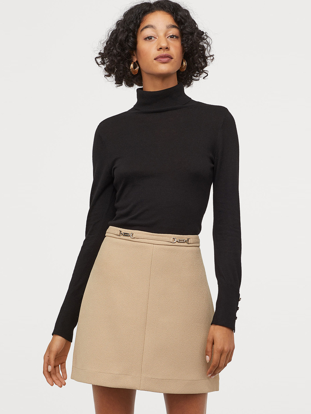 Buy H&M Women Beige Solid A Line Skirt Skirts for Women 10478100 Myntra
