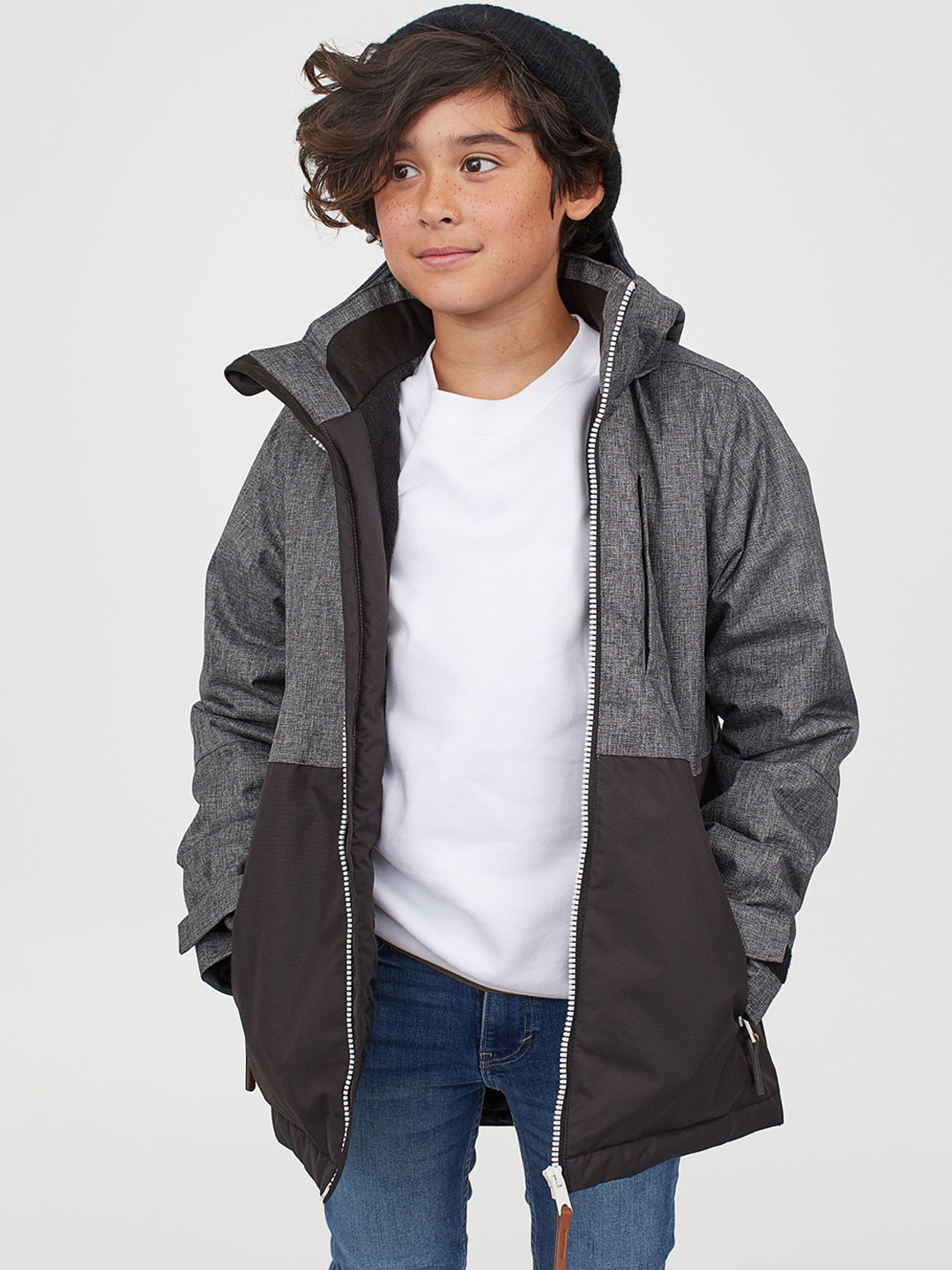 h&m boys leather jacket