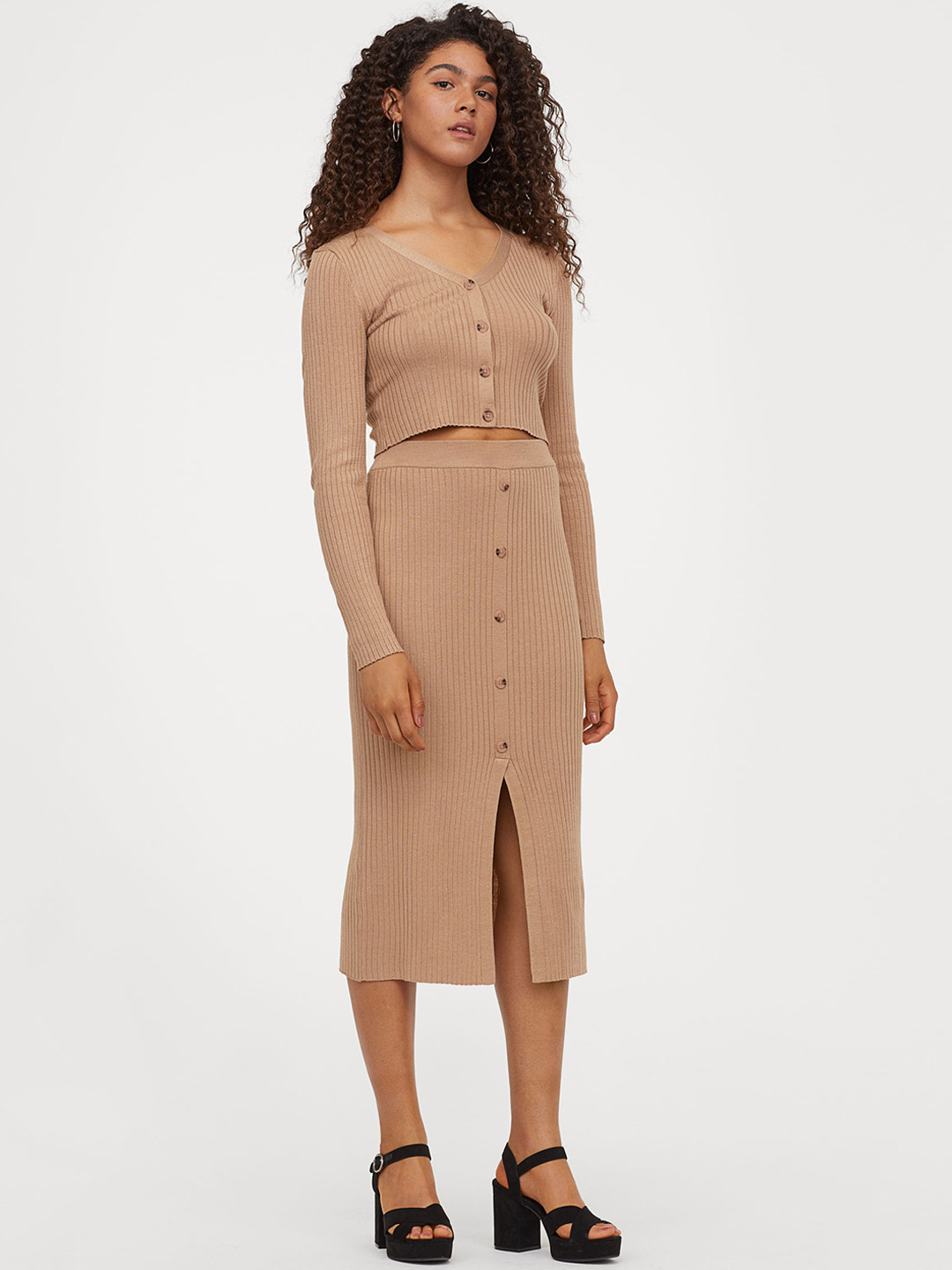 Buy H&M Women Rib Knit Skirt Skirts for Women 10460536 Myntra