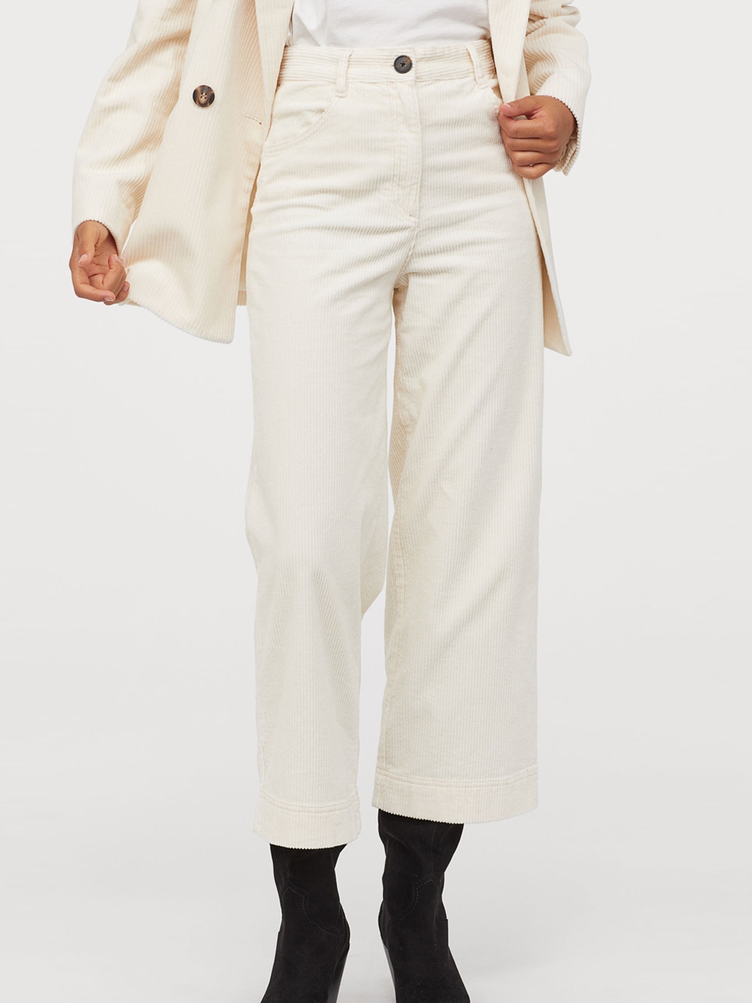 h&m white cargo pants