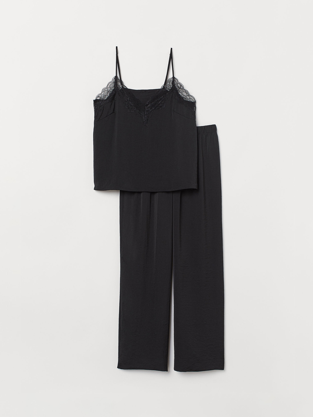 black silk night suit