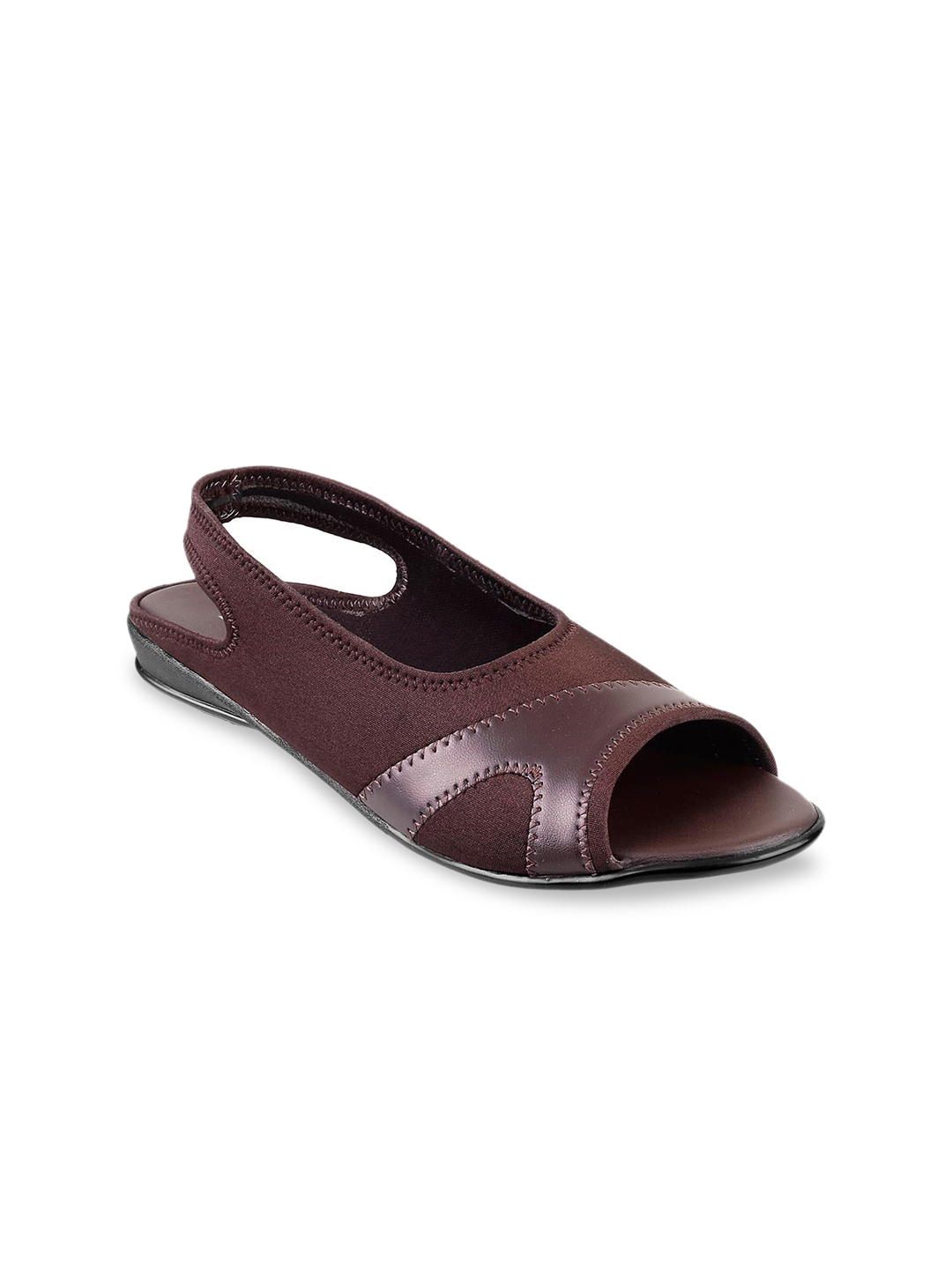 woven open toe flats