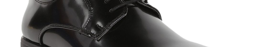 Buy Peter England Men Black Solid Formal Derbys - Formal Shoes for Men ...