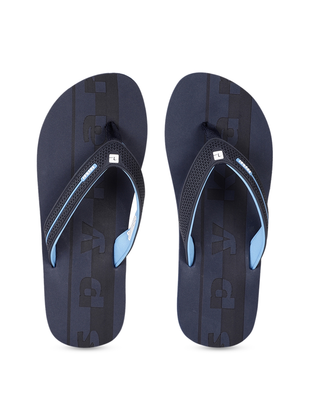 mens navy blue flip flops