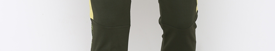 Buy PERFKT U Men Olive Green Solid Straight Fit Trackpants - Track ...