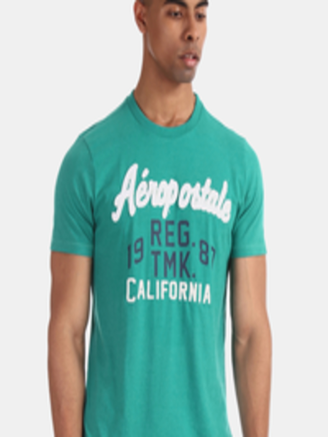 Buy Aeropostale Men Green Printed Round Neck T Shirt - Tshirts for Men ...