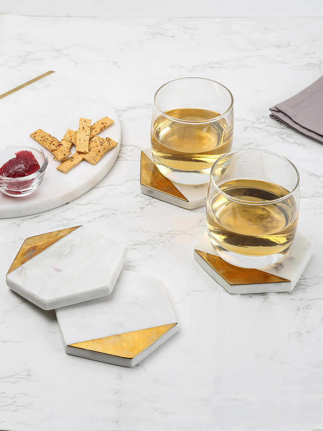 Buy House This Set Of 4 White Coasters Coasters for Unisex 10489782