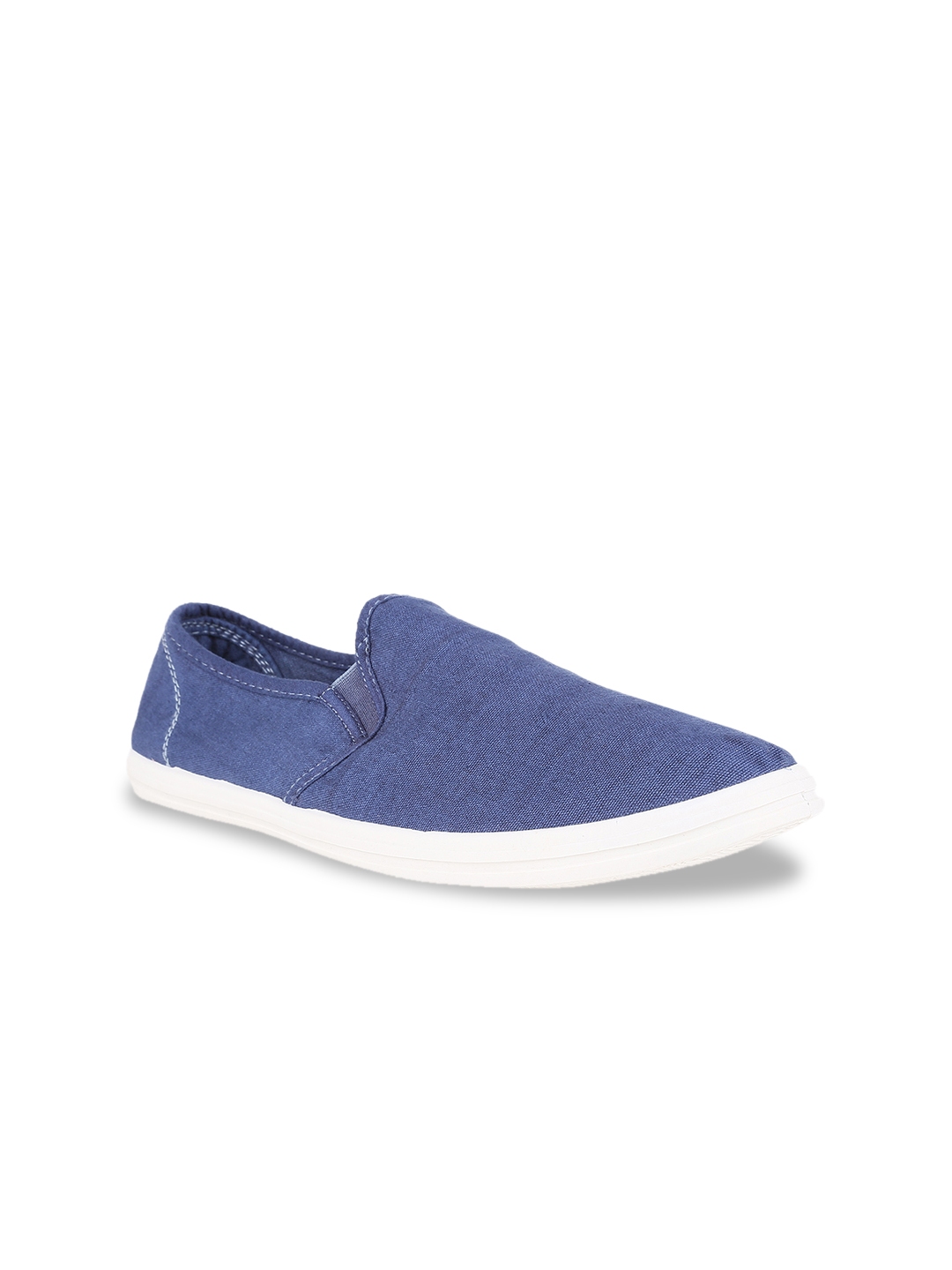 Buy Peter England Men Blue Solid Slip On Sneakers - Casual Shoes for ...
