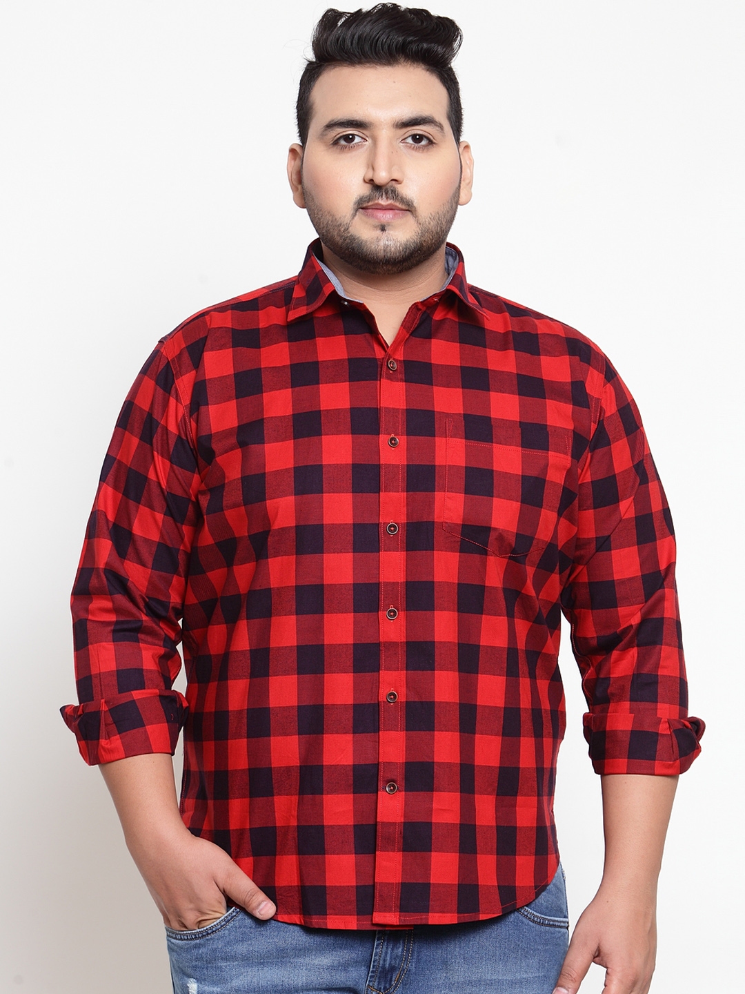 red black shirt mens