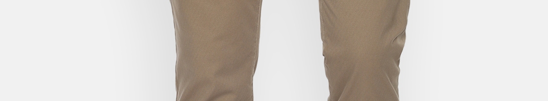 Buy People Men Brown Regular Fit Solid Regular Trousers - Trousers for ...