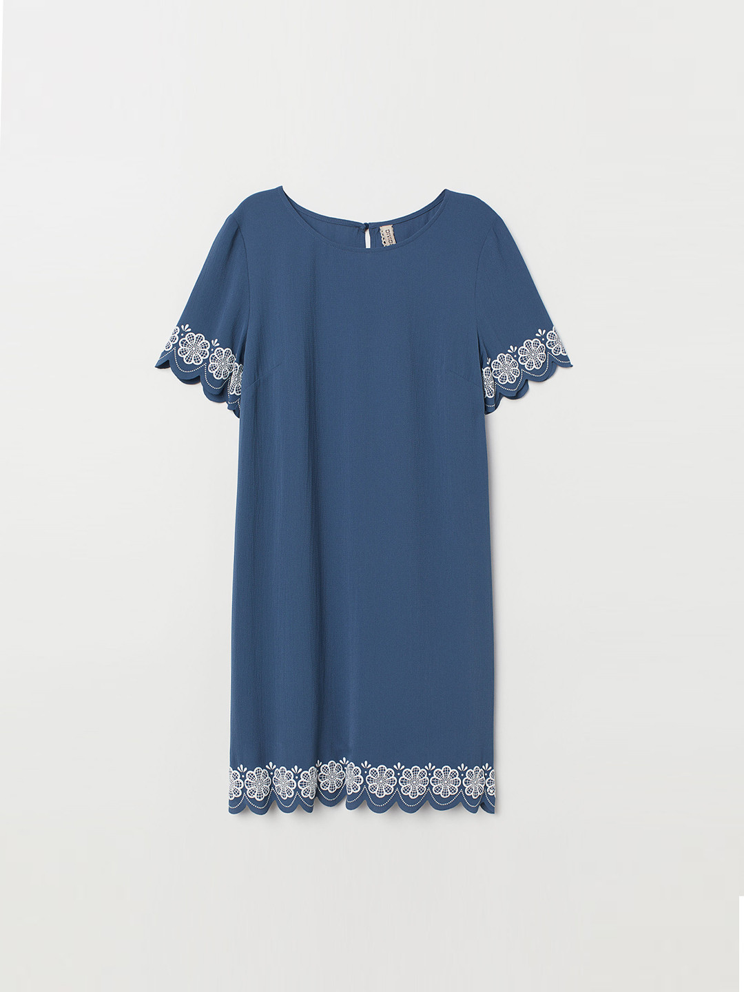 Buy H&M Women Blue Solid Short Sleeved Dress Dresses for Women