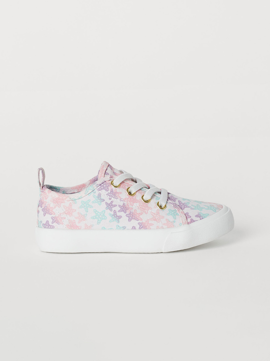Buy H&M Girls Pink & Blue Printed Canvas Trainers Casual Shoes for