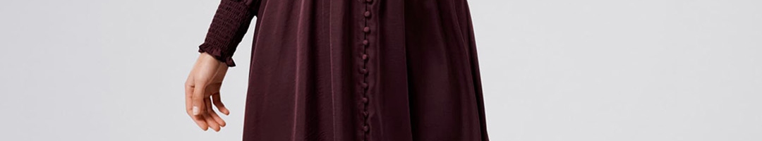 Buy Forever New Women Burgundy Wrap Dress - Dresses for Women 10517156 ...