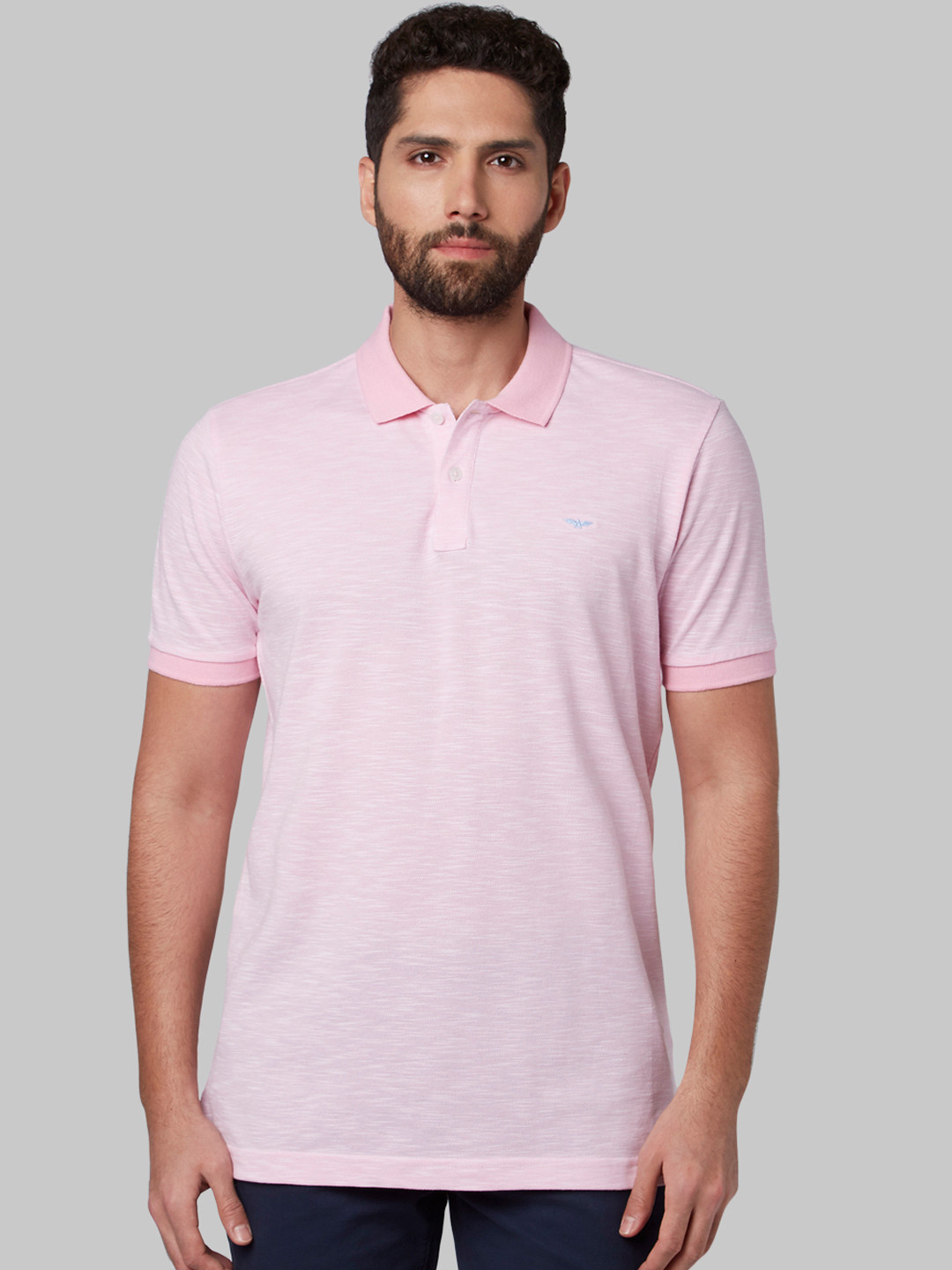 Buy Park Avenue Men Pink Solid Polo Collar T Shirt Tshirts for Men 10516108 Myntra