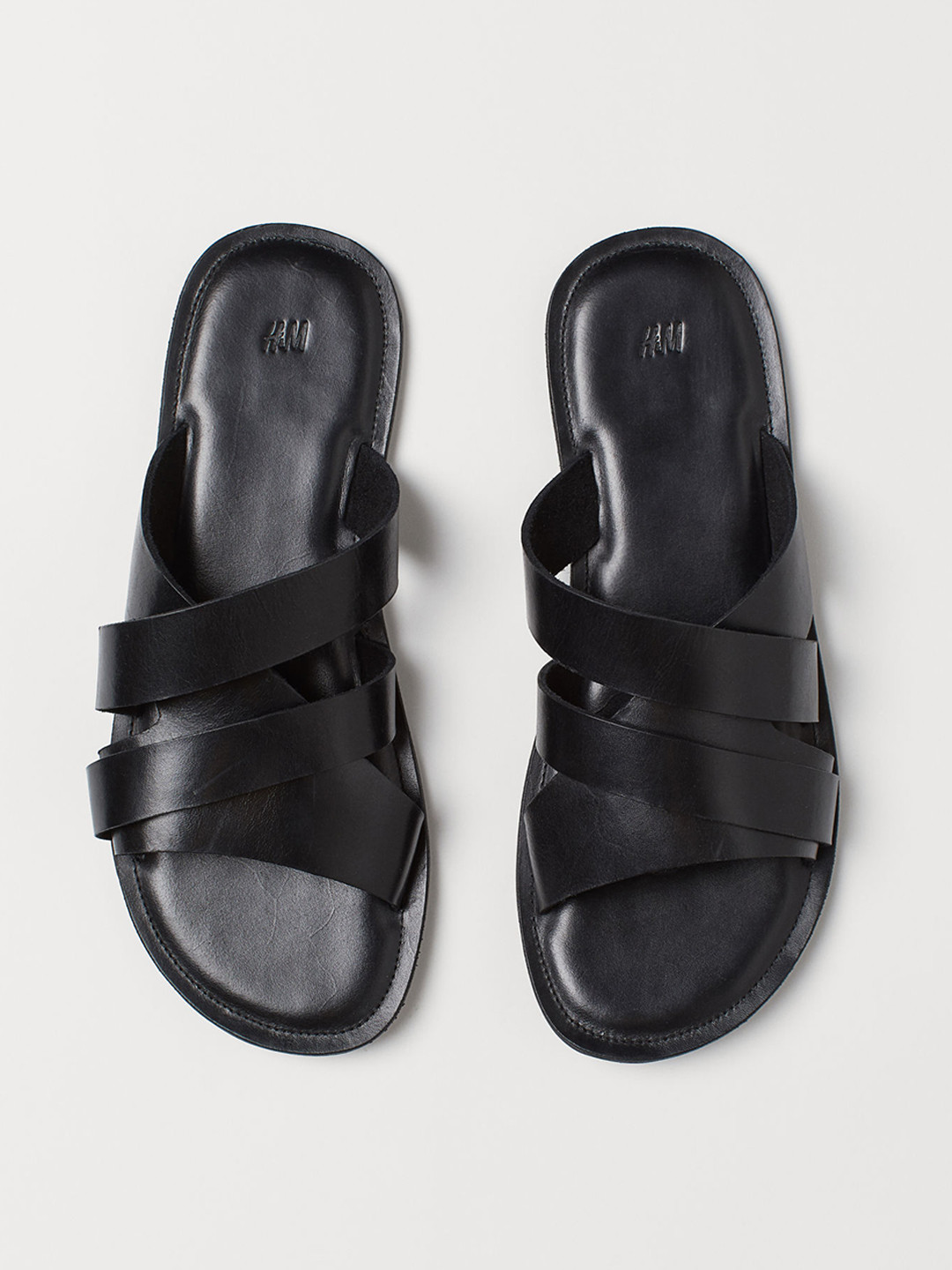 Buy H&M Men Black Leather Mules Sandals for Men 10516702 Myntra