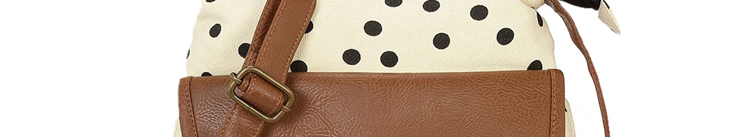 Buy KLEIO Off White & Brown Printed Sling Bag - Handbags for Women 10520360 | Myntra