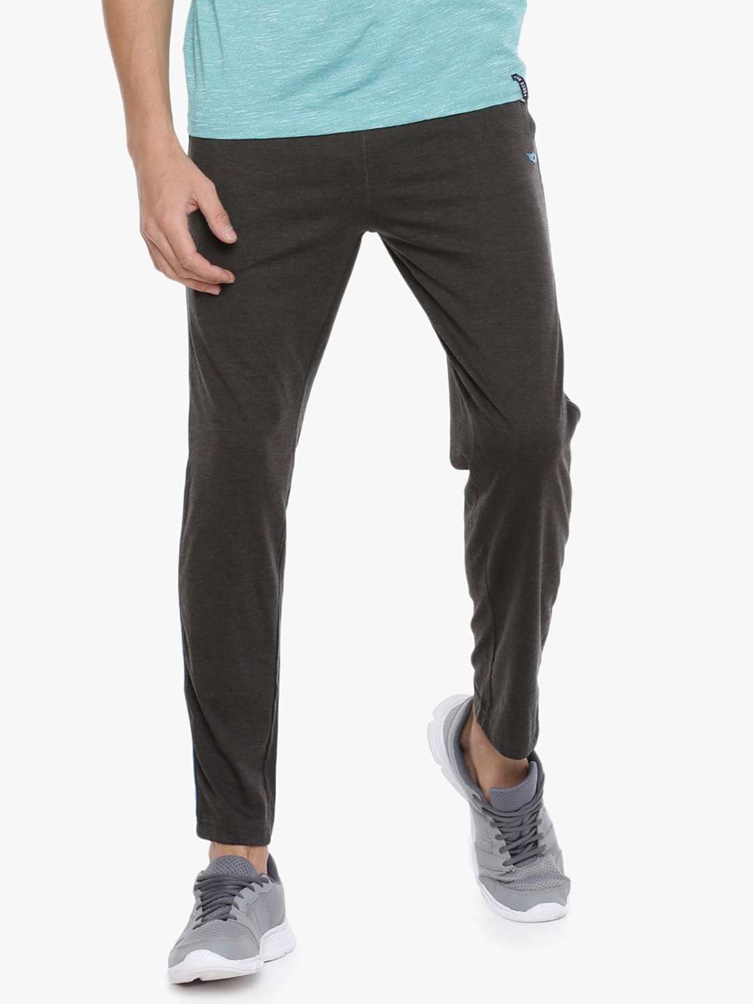Buy Force NXT Men Charcoal Grey Solid Slim Fit Trackpants - Track Pants ...