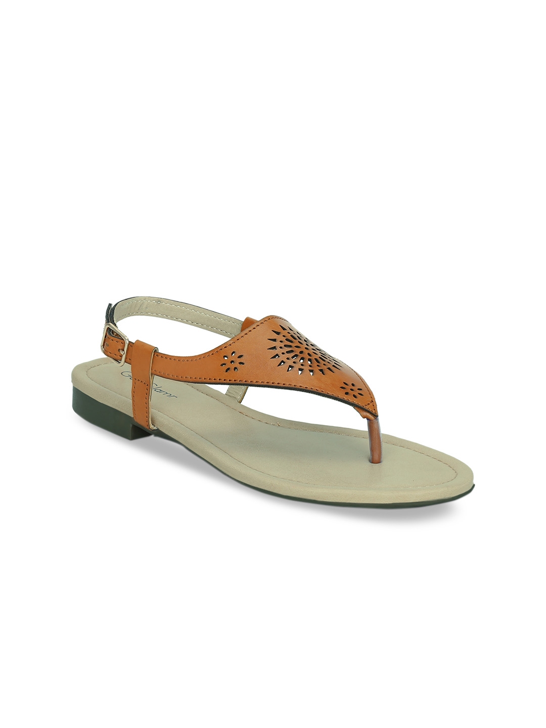 tan closed toe flats