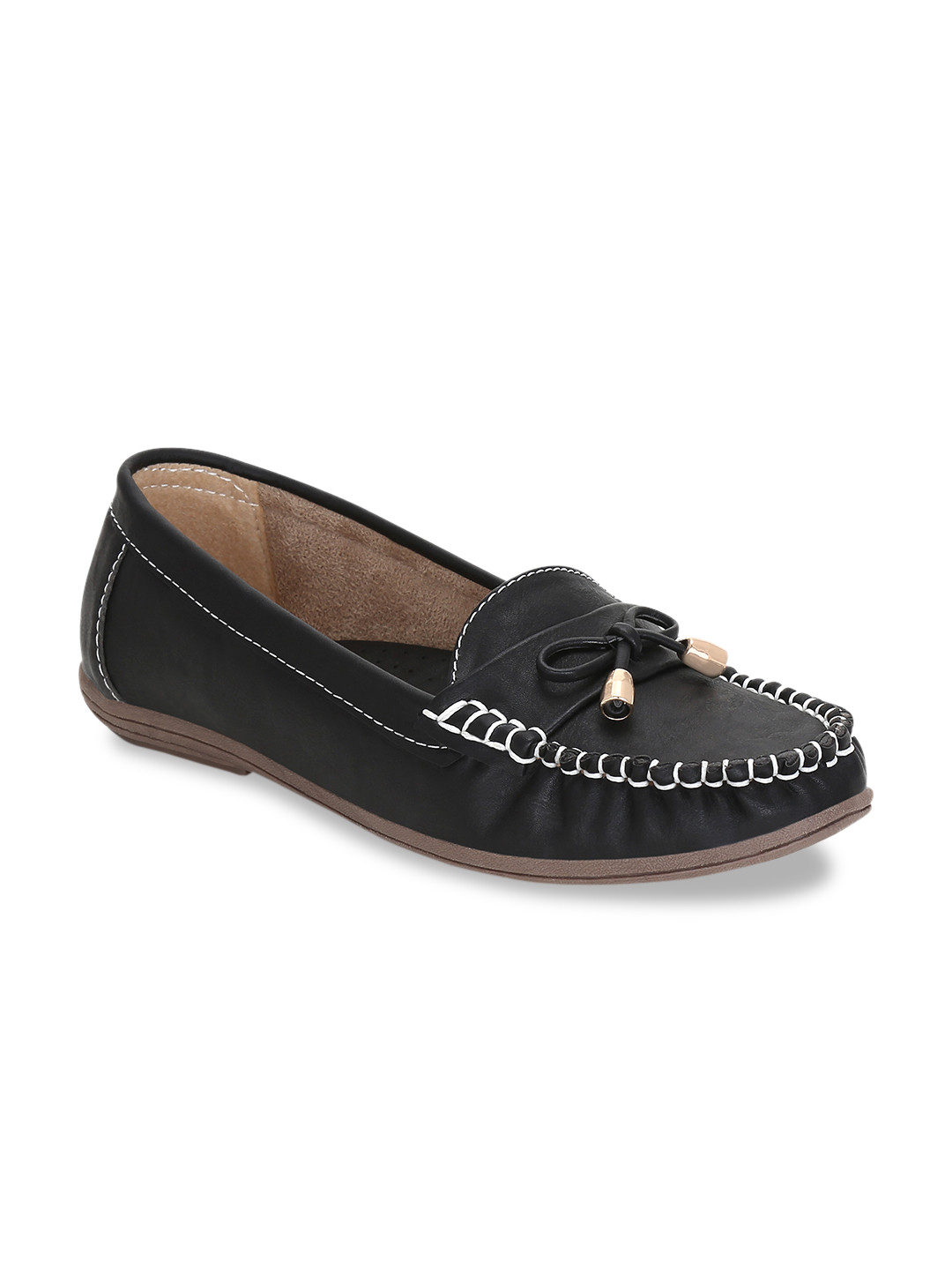 Buy Get Glamr Women Black Loafers Casual Shoes for Women 10536866