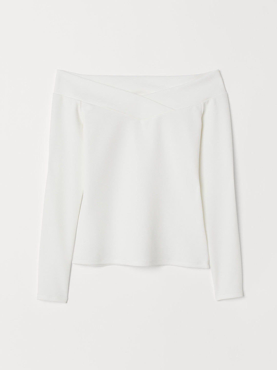 Buy H&M Women White Solid Off The Shoulder Top Tops for Women