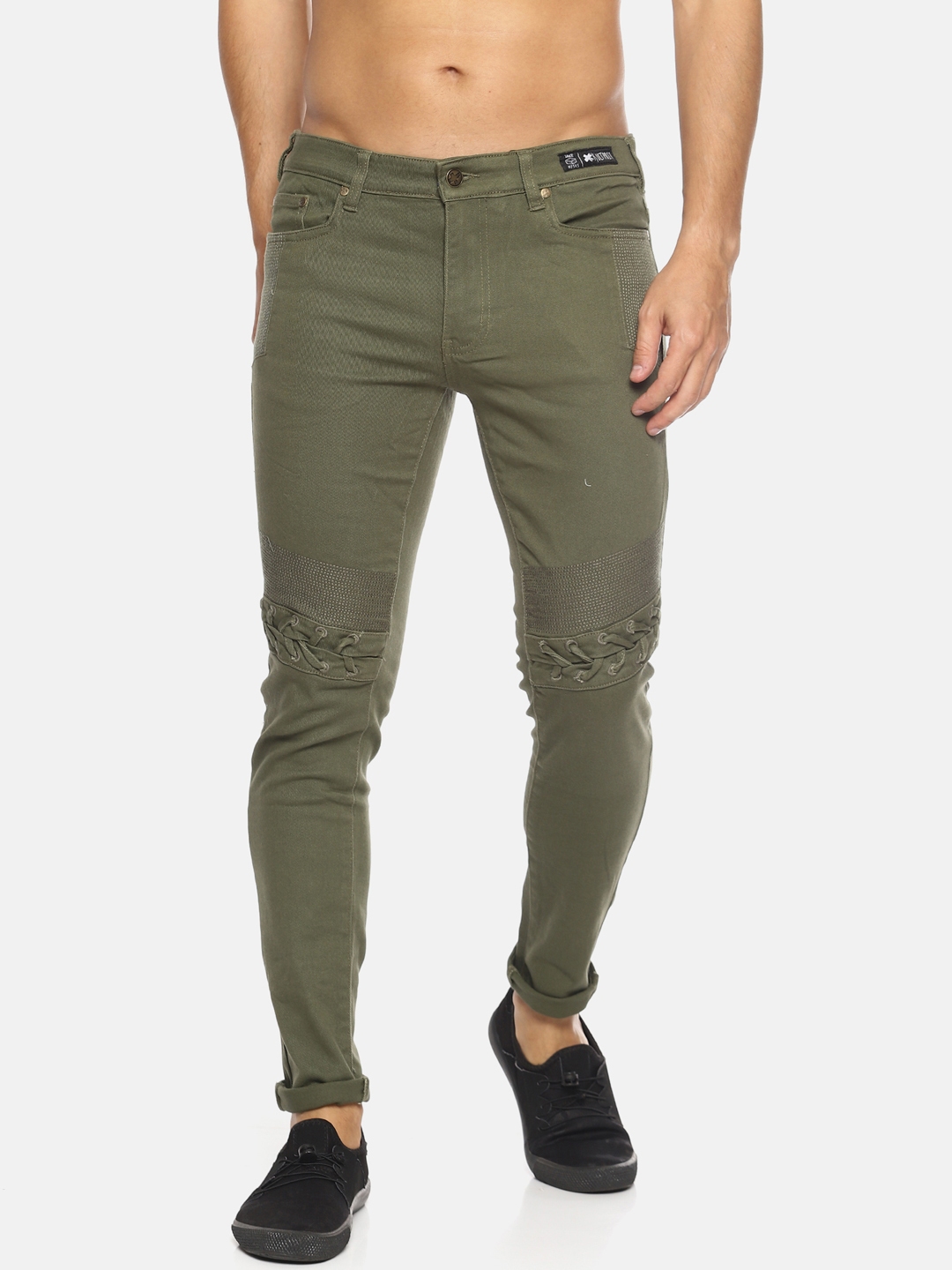 olive green jeans mens skinny