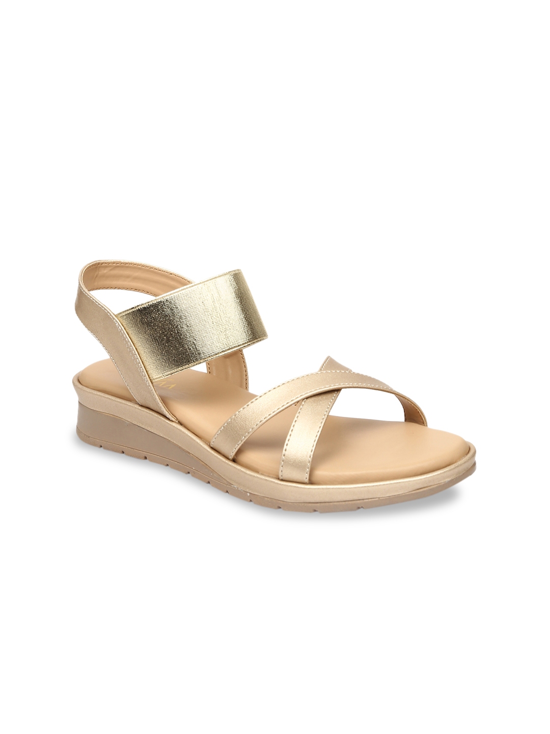 gold flats open toe