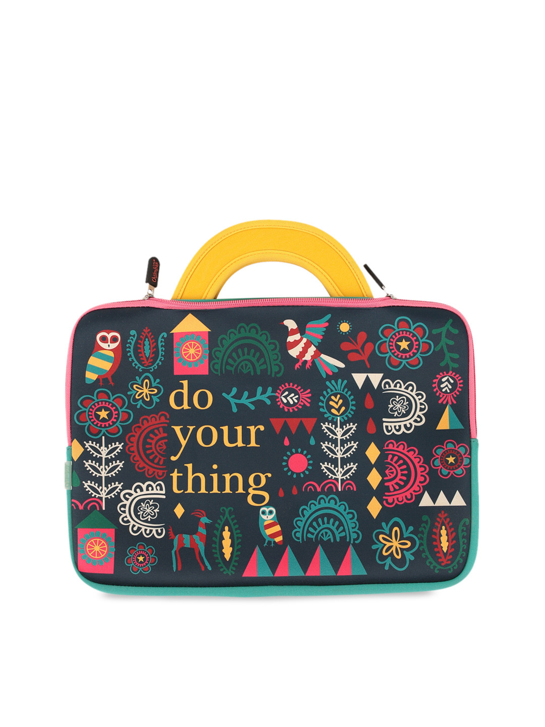 Buy Chumbak Unisex Multicoloured Printed Laptop Sleeve Laptop Bag for