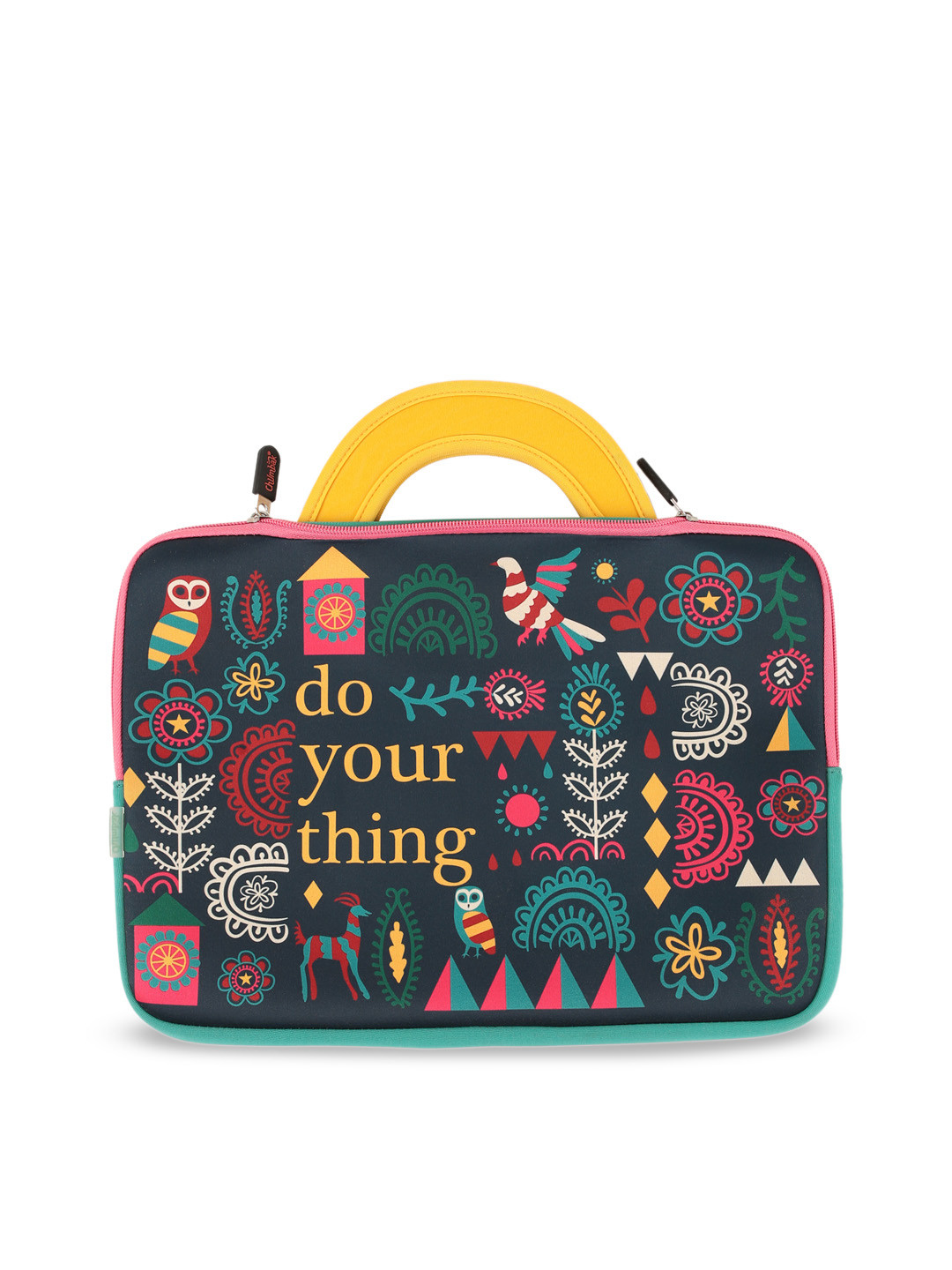 Buy Chumbak Unisex Multicoloured Printed Laptop Sleeve Laptop Bag for