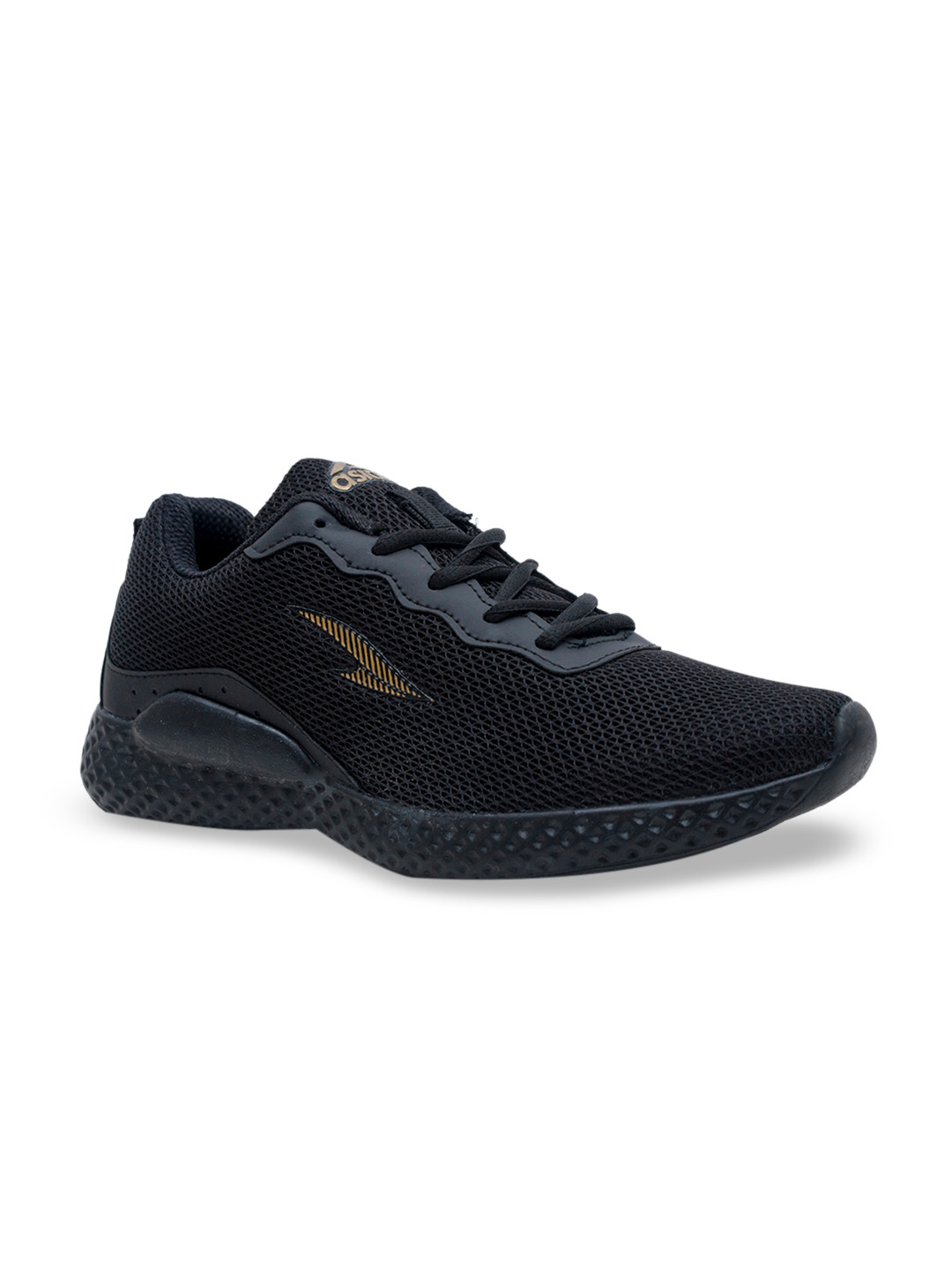 Buy ASIAN Men Black Woven Design Mesh Running Shoes