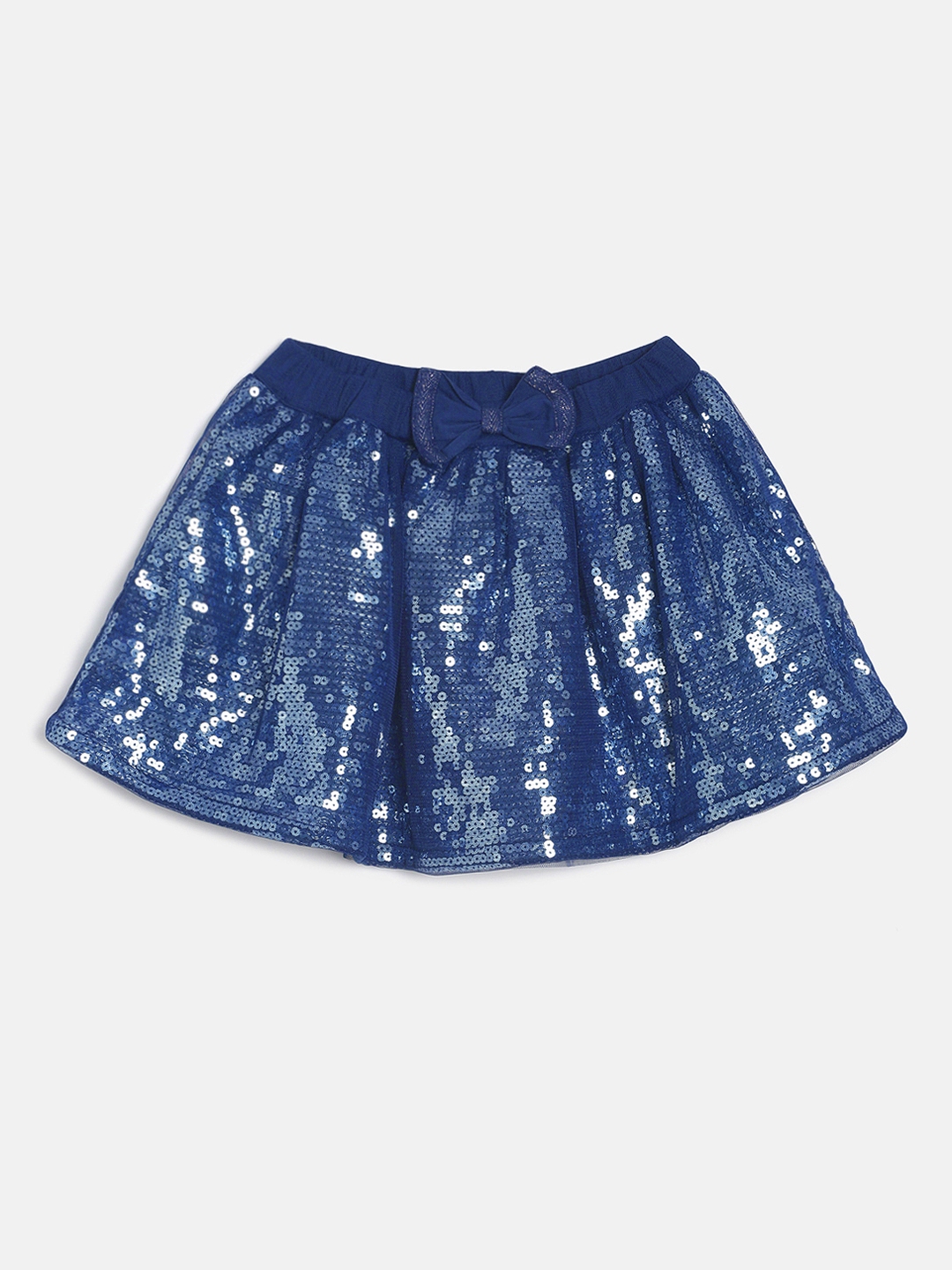 sparkly blue mini skirt