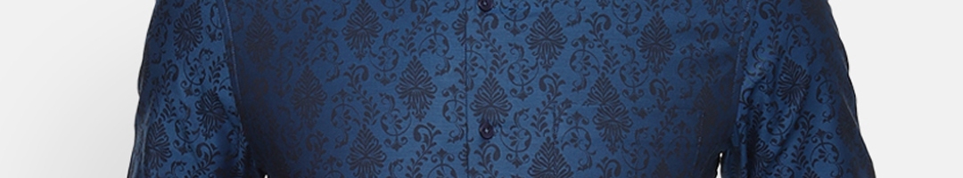 Buy Louis Philippe Men Navy Blue Regular Fit Printed Formal Shirt - Shirts for Men 10569712 | Myntra
