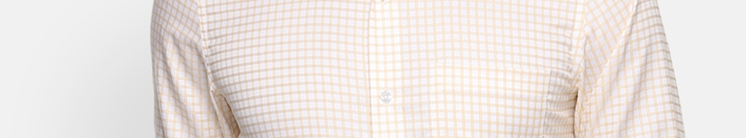 Buy Louis Philippe Men Yellow & Off White Regular Fit Checked Formal Shirt - Shirts for Men ...