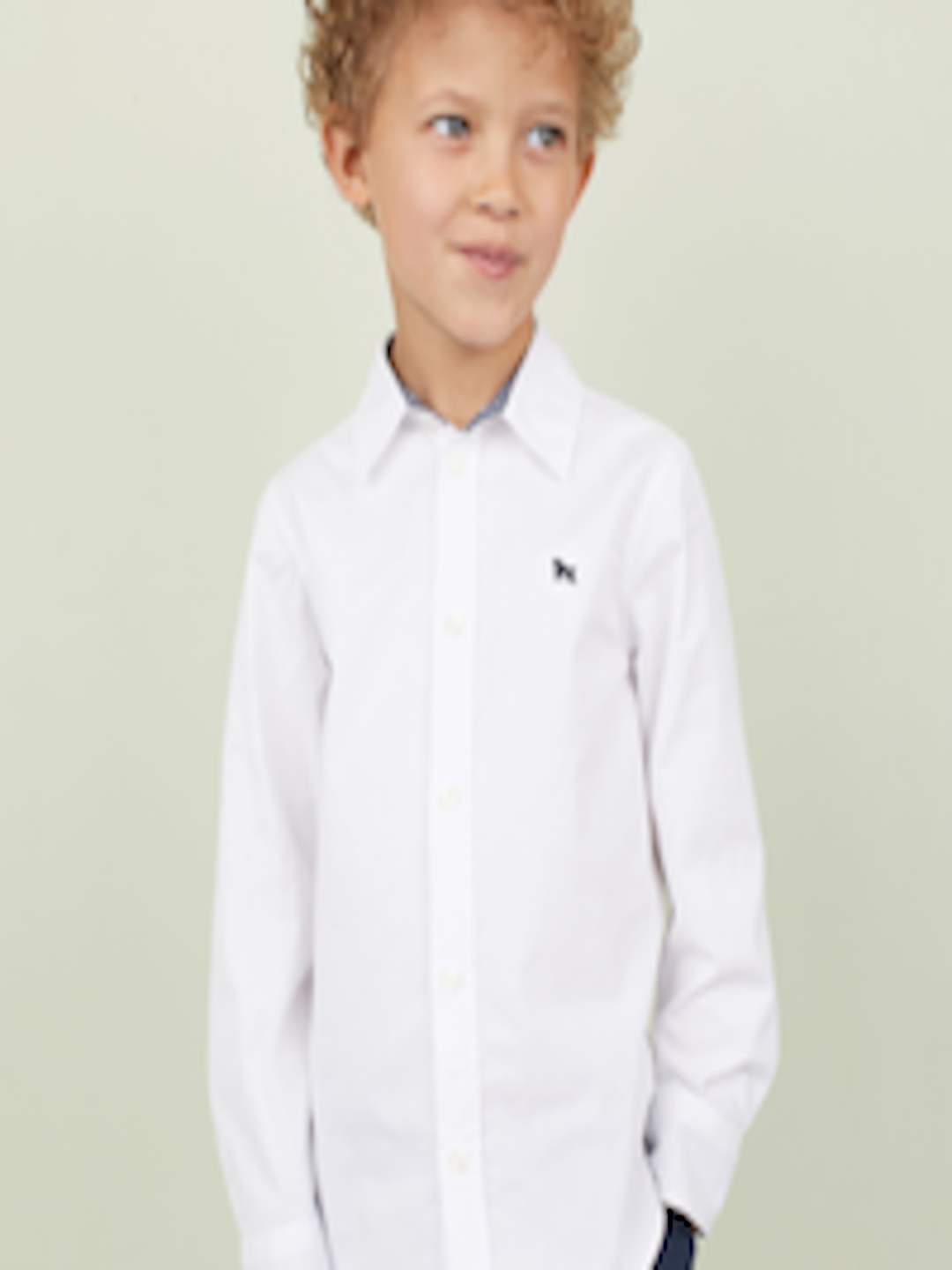 Buy H&M Boys White Solid Cotton Shirt - Shirts for Boys 10384565 | Myntra