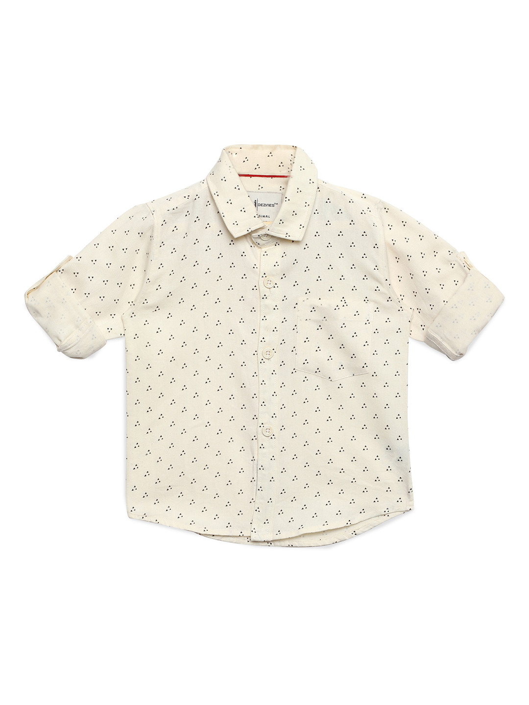 Buy Aj DEZInES Boys Cream Coloured & Cream Coloured Regular Fit Printed