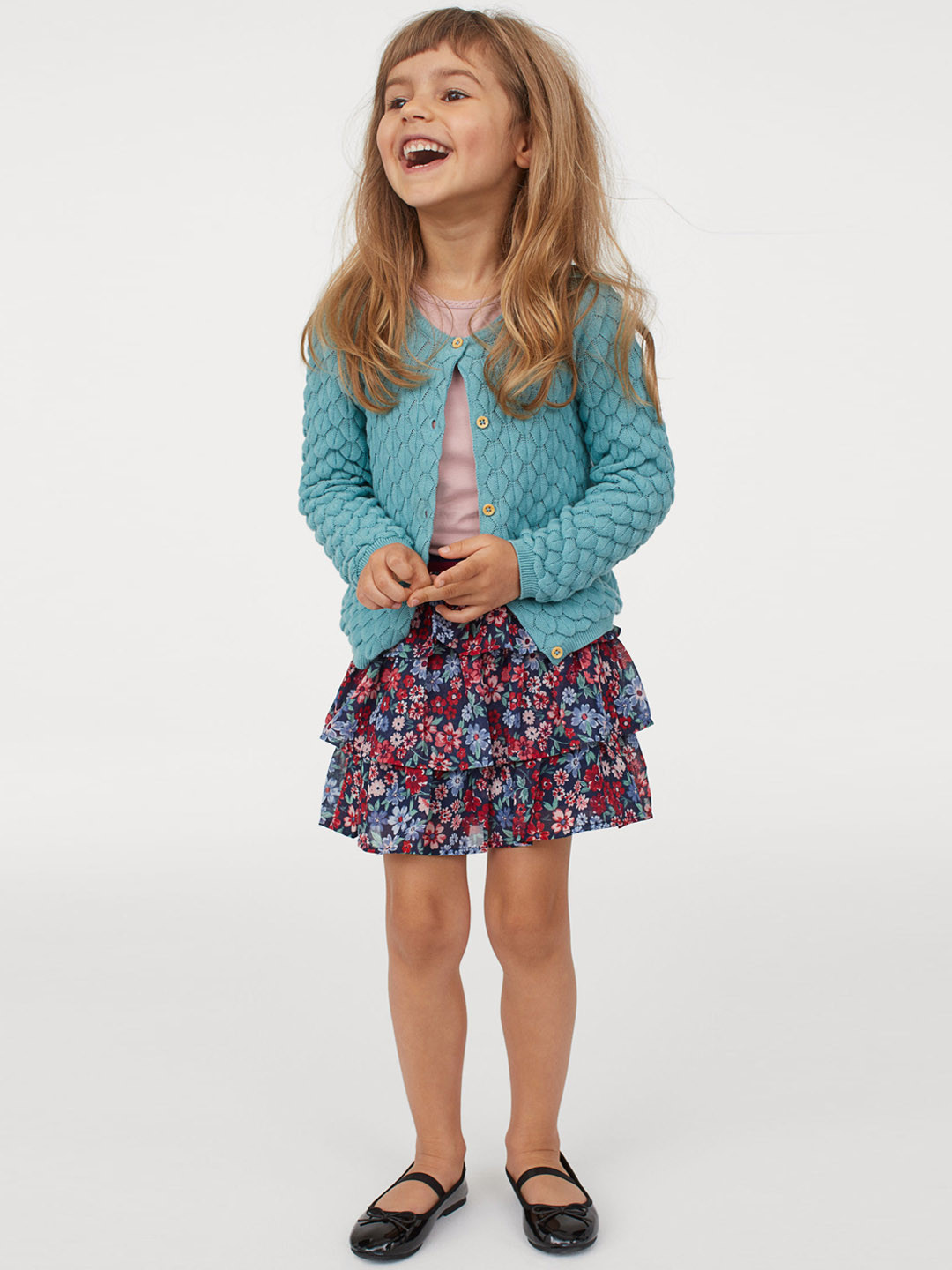 Buy H&M Girls Red Printed Patterned Tiered Skirt Skirts for Girls