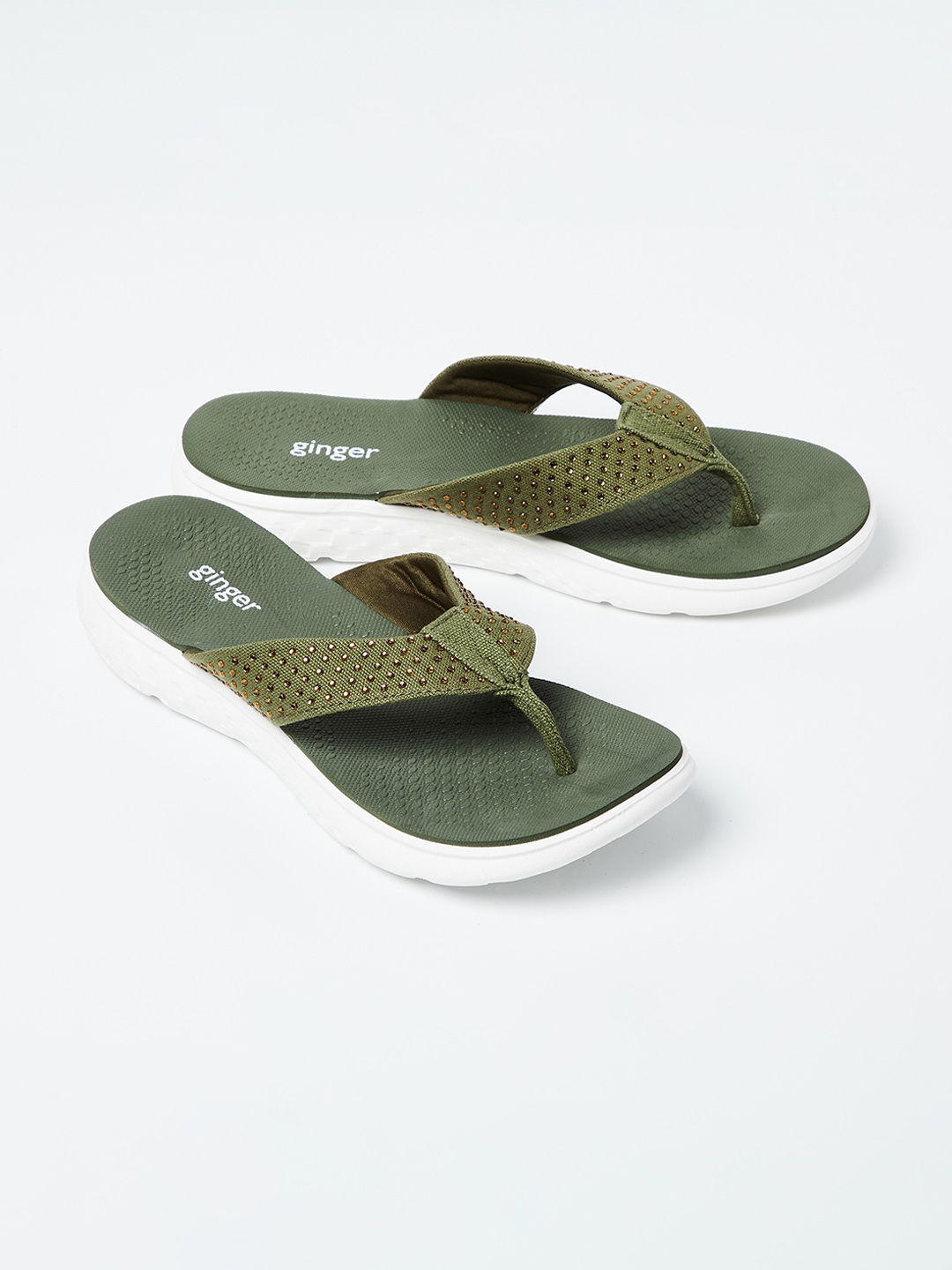 olive flip flops womens