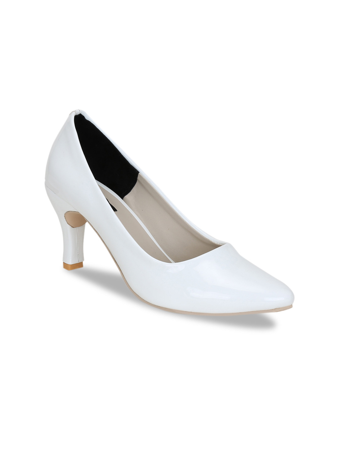 Buy Kielz Women White Solid Pumps Heels for Women 10380881 Myntra